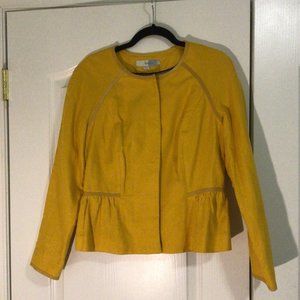 BODEN Yellow Peplum Blazer